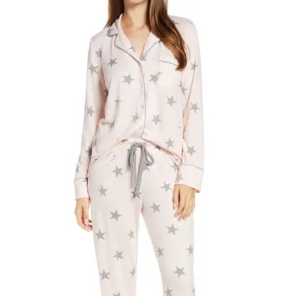 SPLENDID | Light Pink & Star Pajama Set (Size XS) - Picture 1 of 4